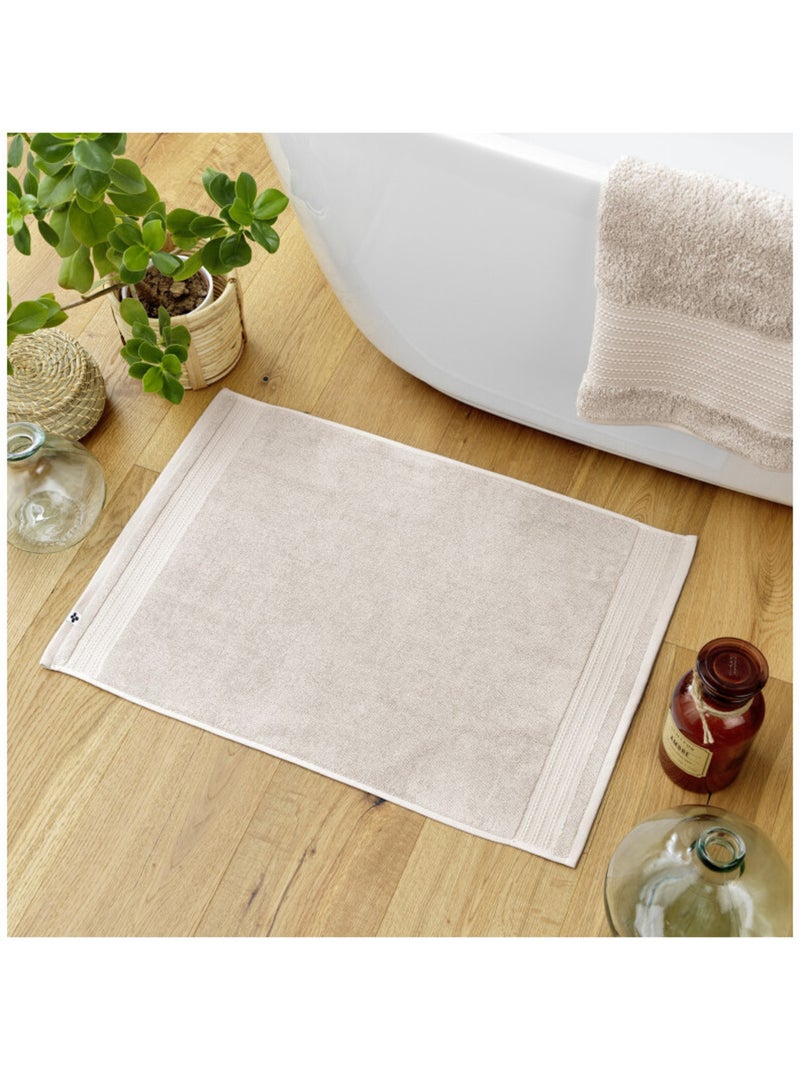 Tapis de bain - L'effet papillon - 100% Coton Bio Beige - Kiabi