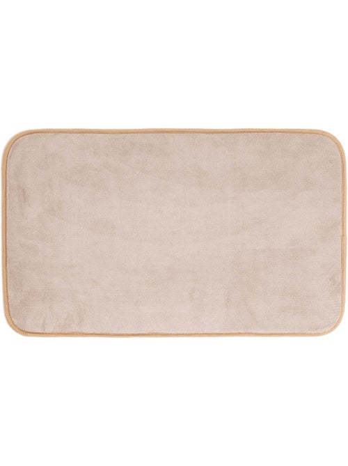 Tapis de bain 45 x 75 cm Vitamine Unie taupe - Kiabi