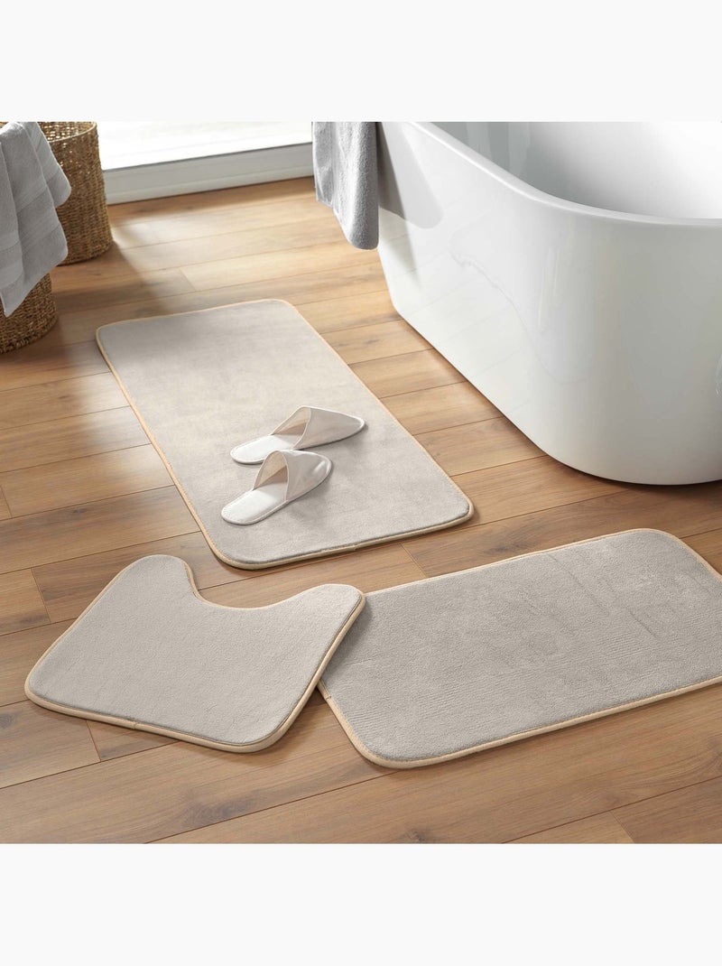Tapis de bain 45 x 75 cm Vitamine Unie taupe Taupe - Kiabi