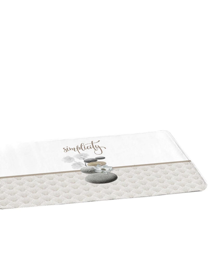 Tapis de bain 45 x 75 cm zen simplicity Beige - Kiabi