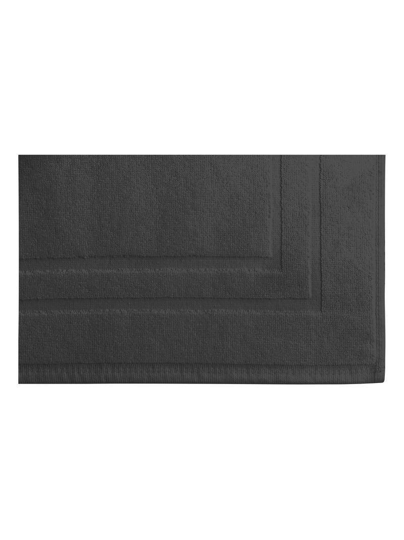 Tapis de Bain 50 x 70 cm - 100% Coton - 700 gr/m2 gris anthracite - Kiabi