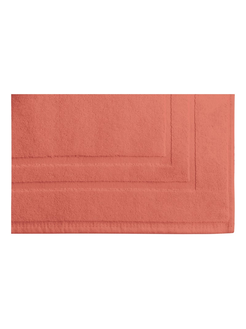 Tapis de Bain 50 x 70 cm - 100% Coton - 700 gr/m2 Orange corail - Kiabi