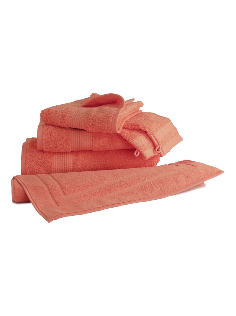 Tapis de Bain 50 x 70 cm - 100% Coton - 700 gr/m2 Orange corail - Kiabi