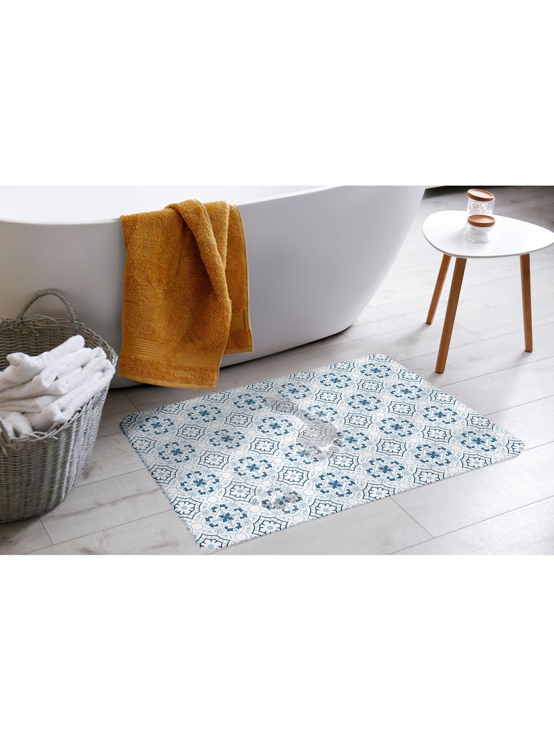 Tapis de bain 50 x 70 cm en roche diatomite – Hyper absorbant Atlanta Blanc - Kiabi