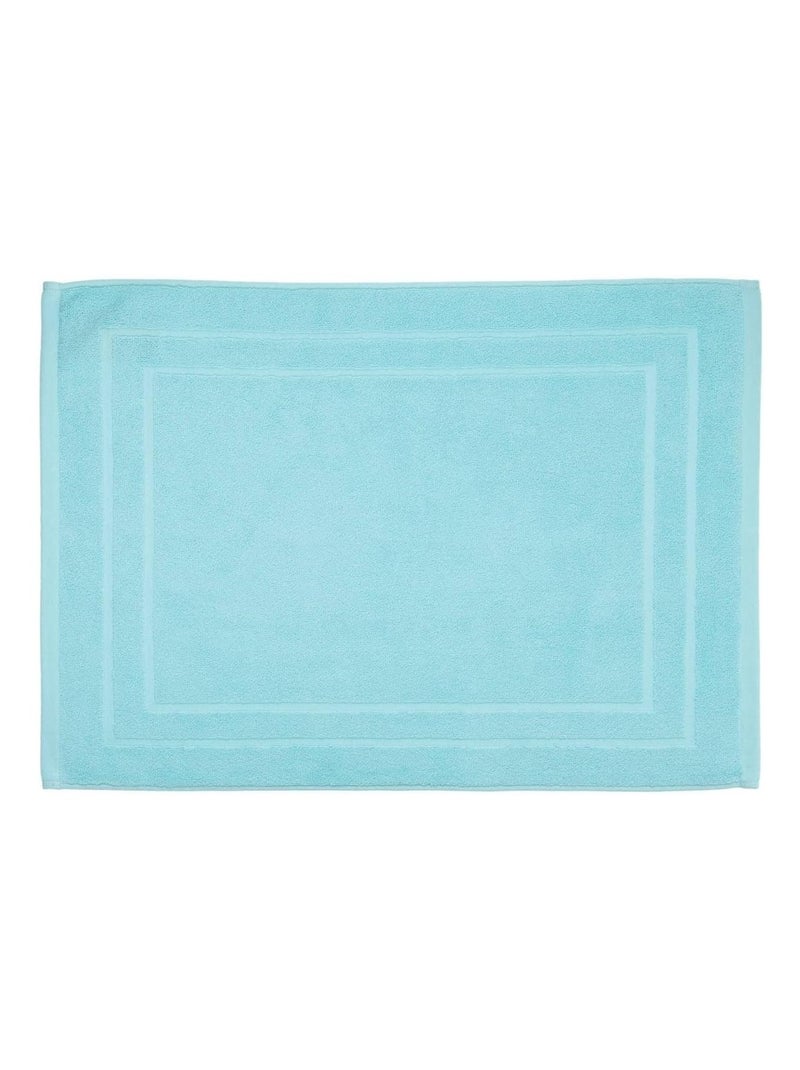 Tapis de bain 50 x 70 cm moderne bleu aqua Bleu lagon - Kiabi