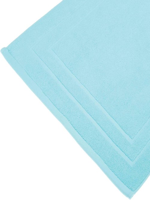Tapis de bain 50 x 70 cm moderne bleu aqua - Kiabi