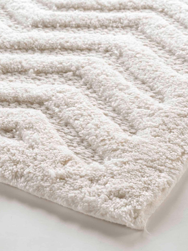 Tapis de bain 50 x 80 cm Angelis Blanc - Kiabi