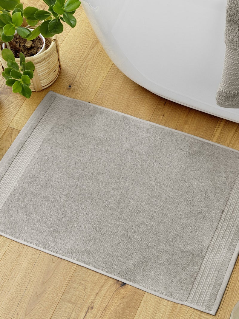 Tapis de bain 50x70 cm Coton Argile Taupe - Kiabi