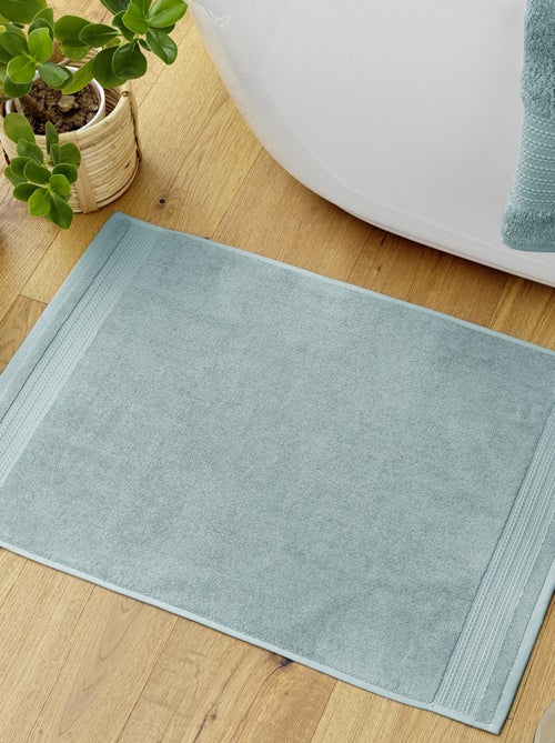 Tapis de bain 50x70 cm Coton Bleu Glacier - Kiabi