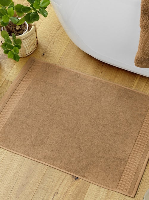 Tapis de bain 50x70 cm Coton Camel - Kiabi