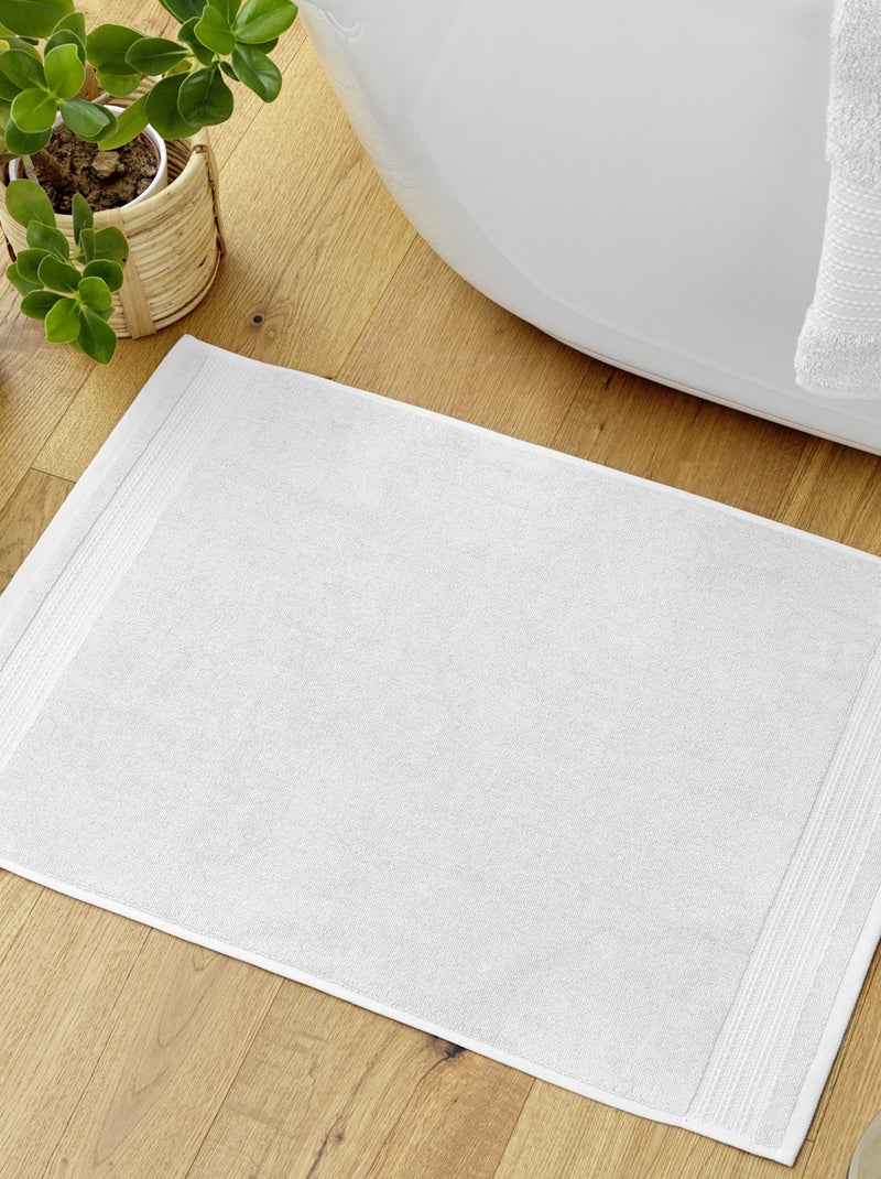 Tapis de bain 50x70 cm Coton Chantilly Blanc - Kiabi
