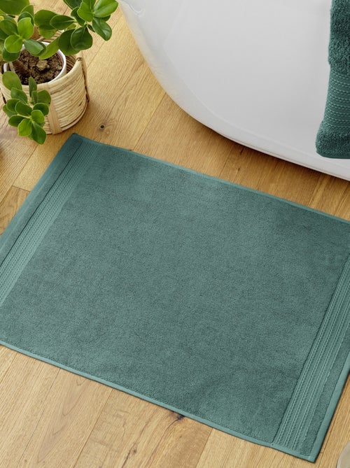 Tapis de bain 50x70 cm Coton Emeraude - Kiabi