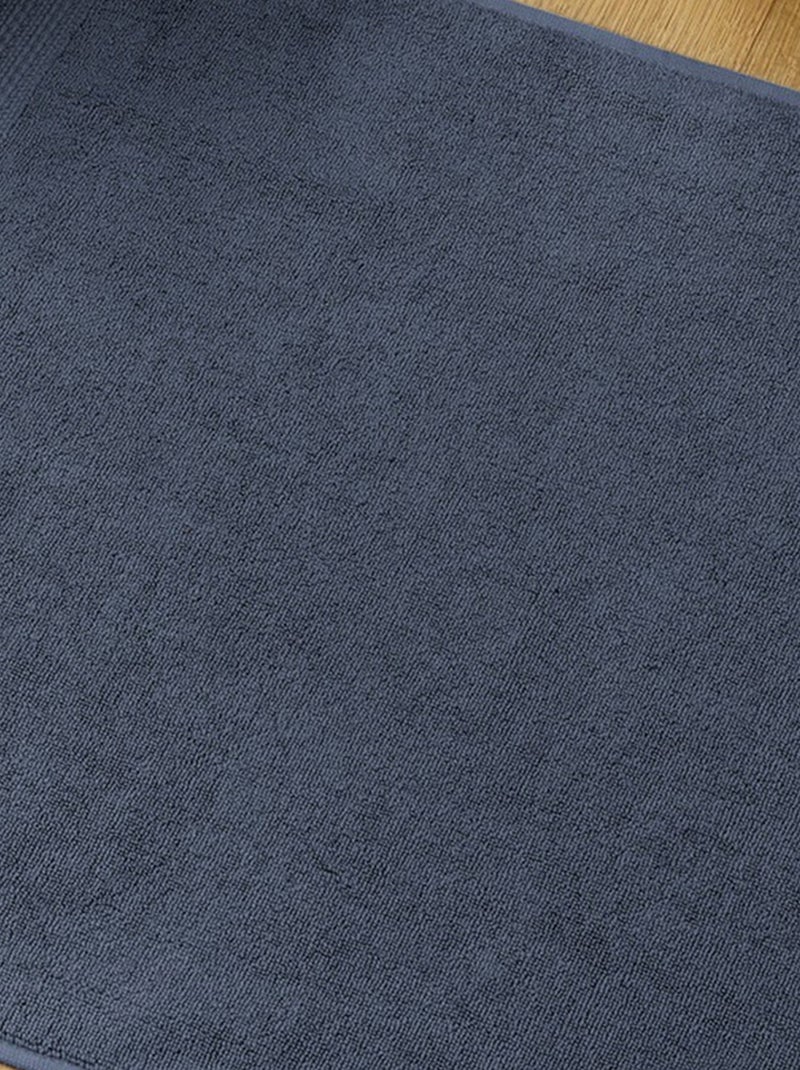 Tapis de bain 50x70 cm Coton Minuit Bleu foncé - Kiabi