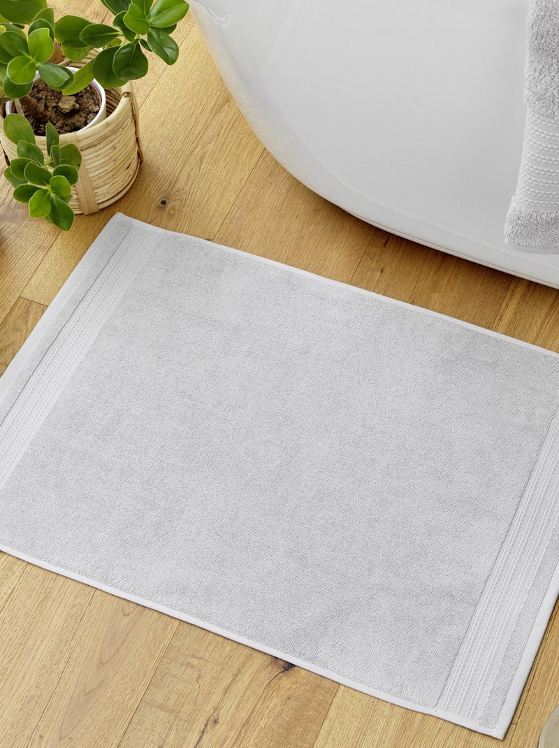 Tapis de bain 50x70 cm Coton Nuage Gris - Kiabi
