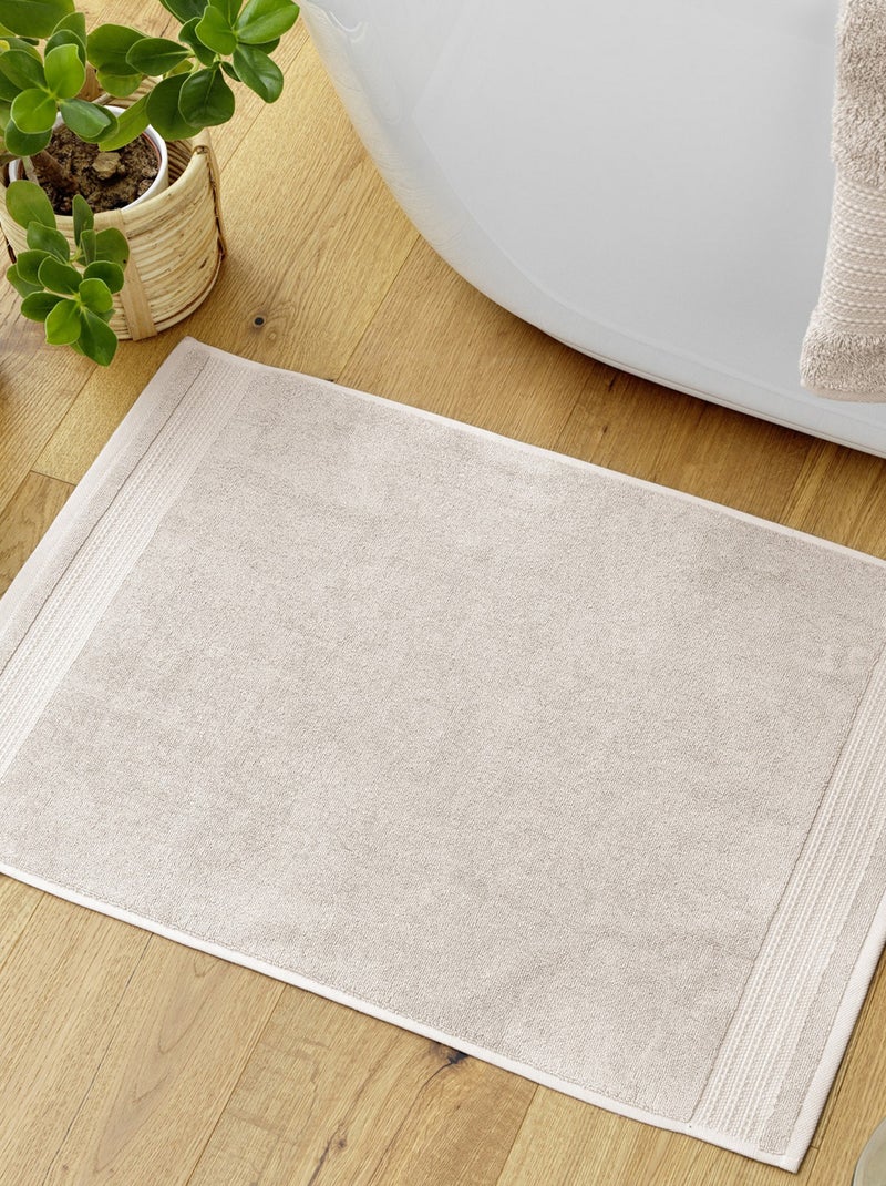 Tapis de bain 50x70 cm Coton Pampa Beige - Kiabi