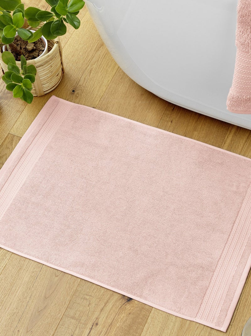 Tapis de bain 50x70 cm Coton Rose Poudré Rose - Kiabi