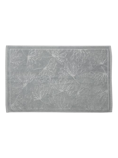 Tapis de bain 50x80 cm Coton Bio Gris Clair - Kiabi
