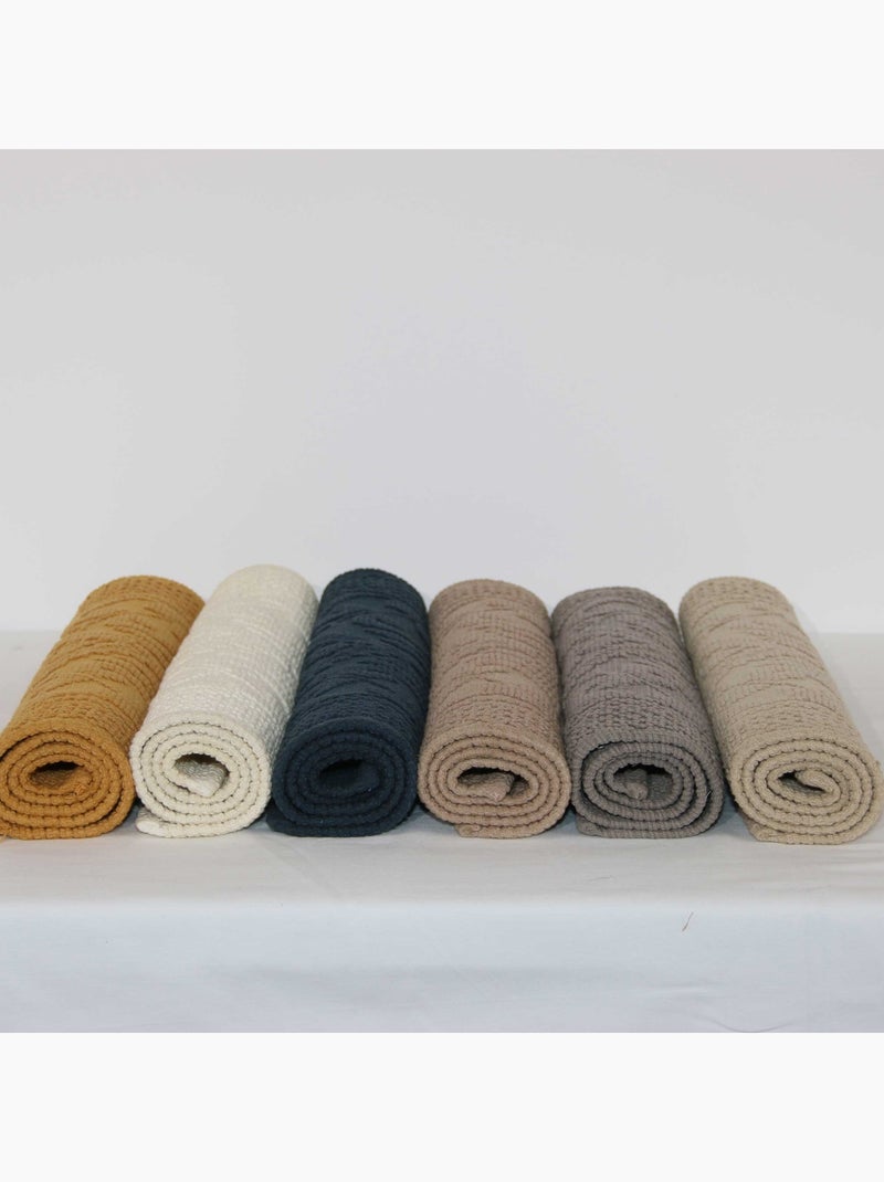 Tapis de bain à motif géométrique Bois naturel - Kiabi