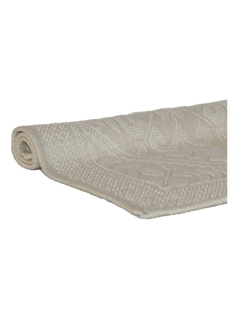 Tapis de bain à motif géométrique Ecru - Kiabi