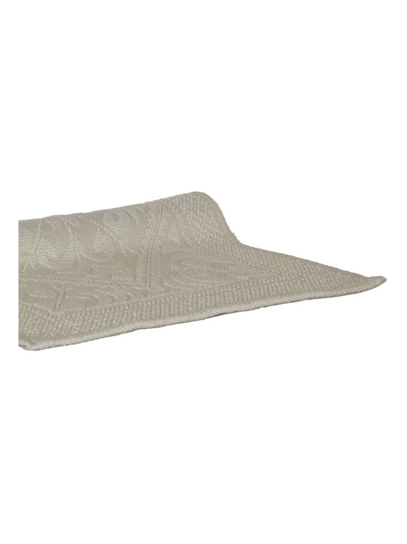 Tapis de bain à motif géométrique Ecru - Kiabi