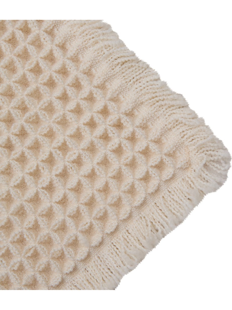 Tapis de bain à motif WAFFLE Beige - Kiabi