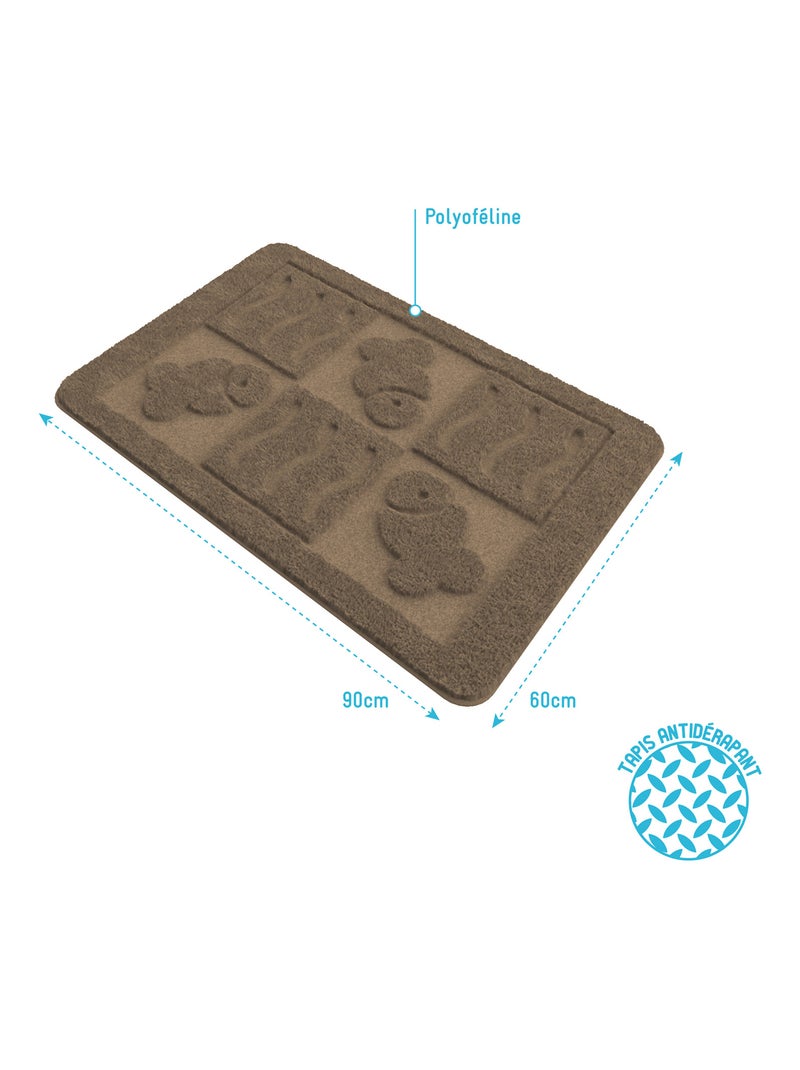 Tapis de bain à relief Beige - Kiabi