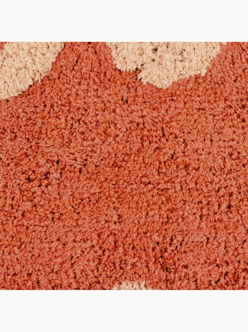 Tapis de bain Amour en coton terracotta, beige 50x80cm Terracotta - Kiabi