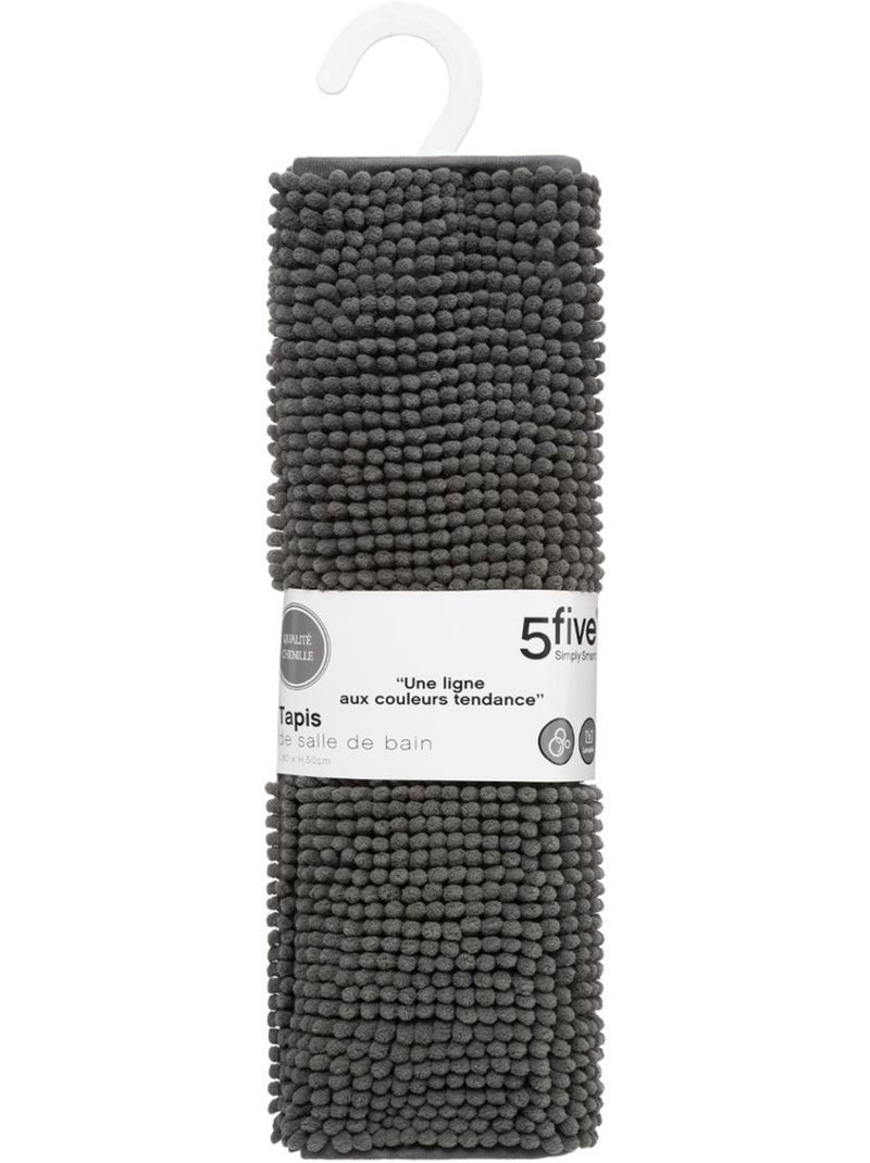 Tapis de bain anthracite COLORAMA Gris - Kiabi