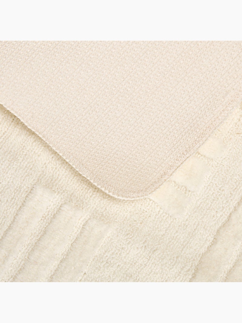Tapis de bain antidérapant à motifs STRIO Blanc - Kiabi