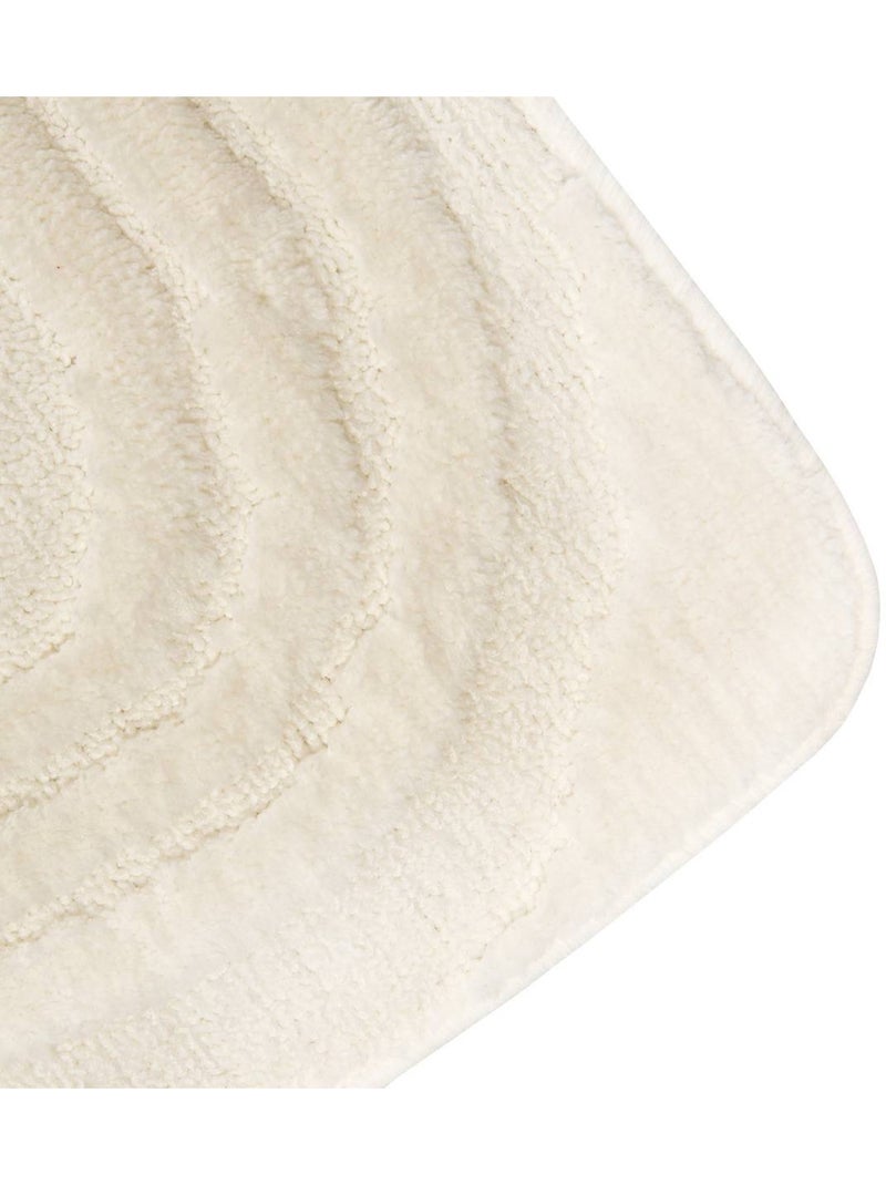 Tapis de bain antidérapant à motifs strio Blanc - Kiabi