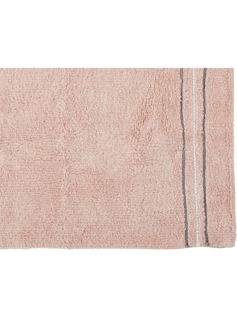 Tapis de bain antidérapant en coton Linéa 50 x 80 cm – Guy Levasseur Rose - Kiabi