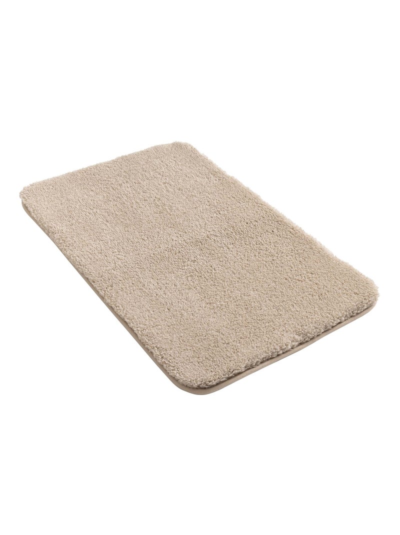 Tapis de bain antidérapant en microfibre Beige sable - Kiabi