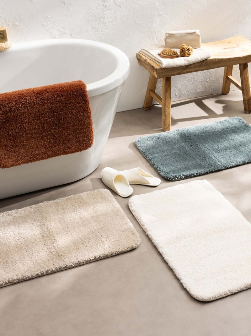 Tapis de bain antidérapant en microfibre Orange - Kiabi