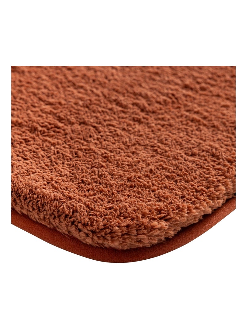Tapis de bain antidérapant en microfibre Orange - Kiabi