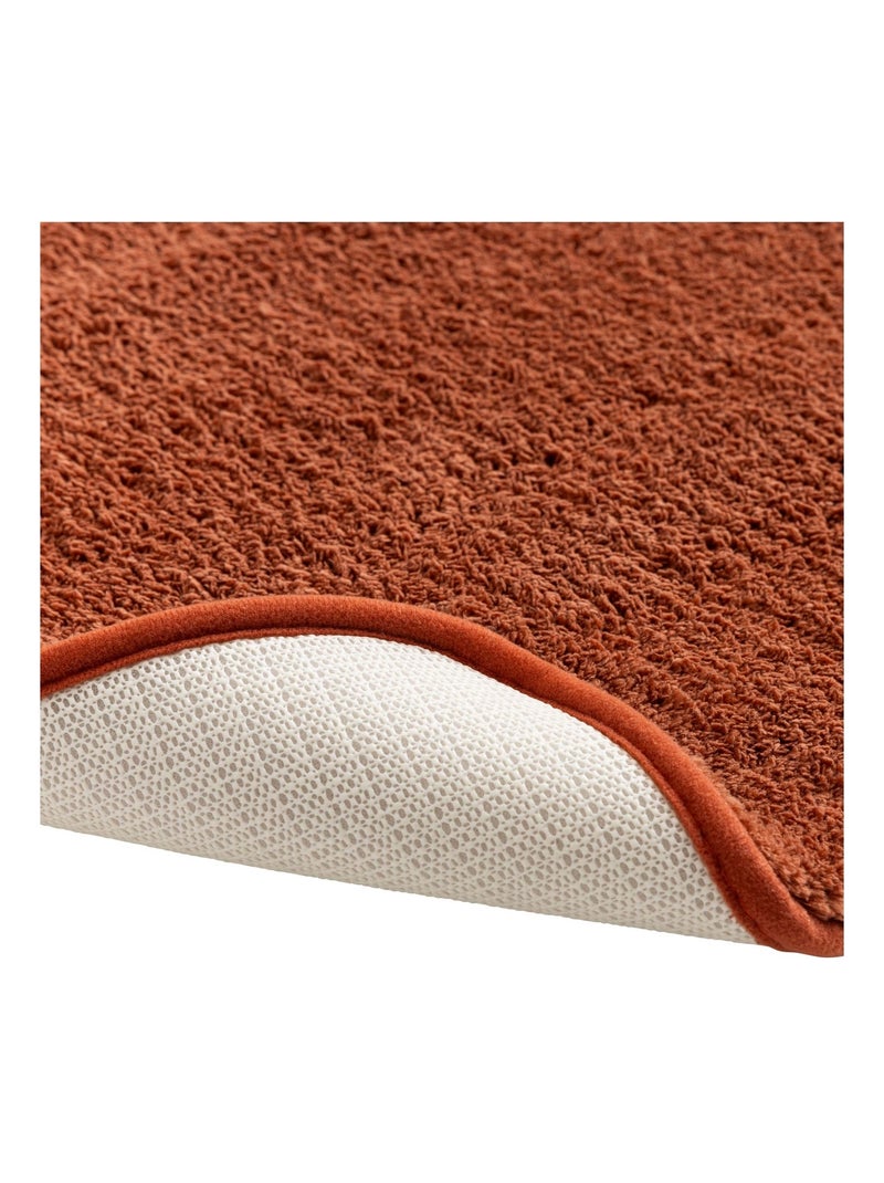 Tapis de bain antidérapant en microfibre Orange - Kiabi