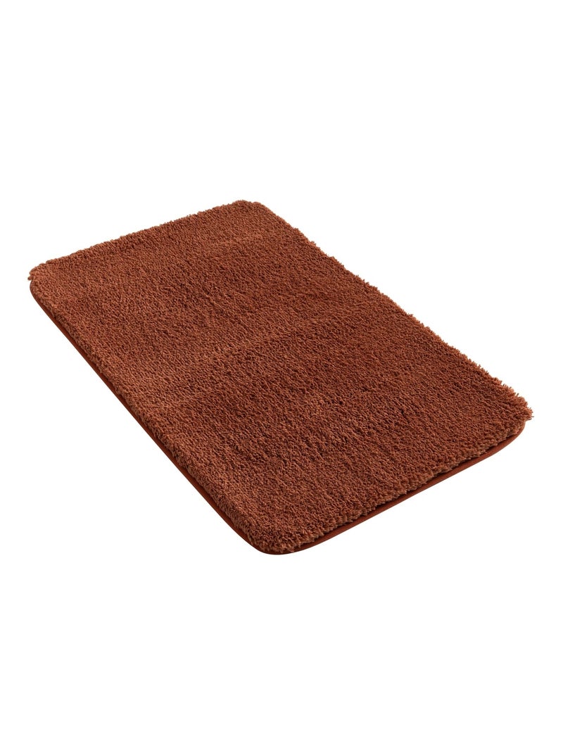 Tapis de bain antidérapant en microfibre Orange - Kiabi