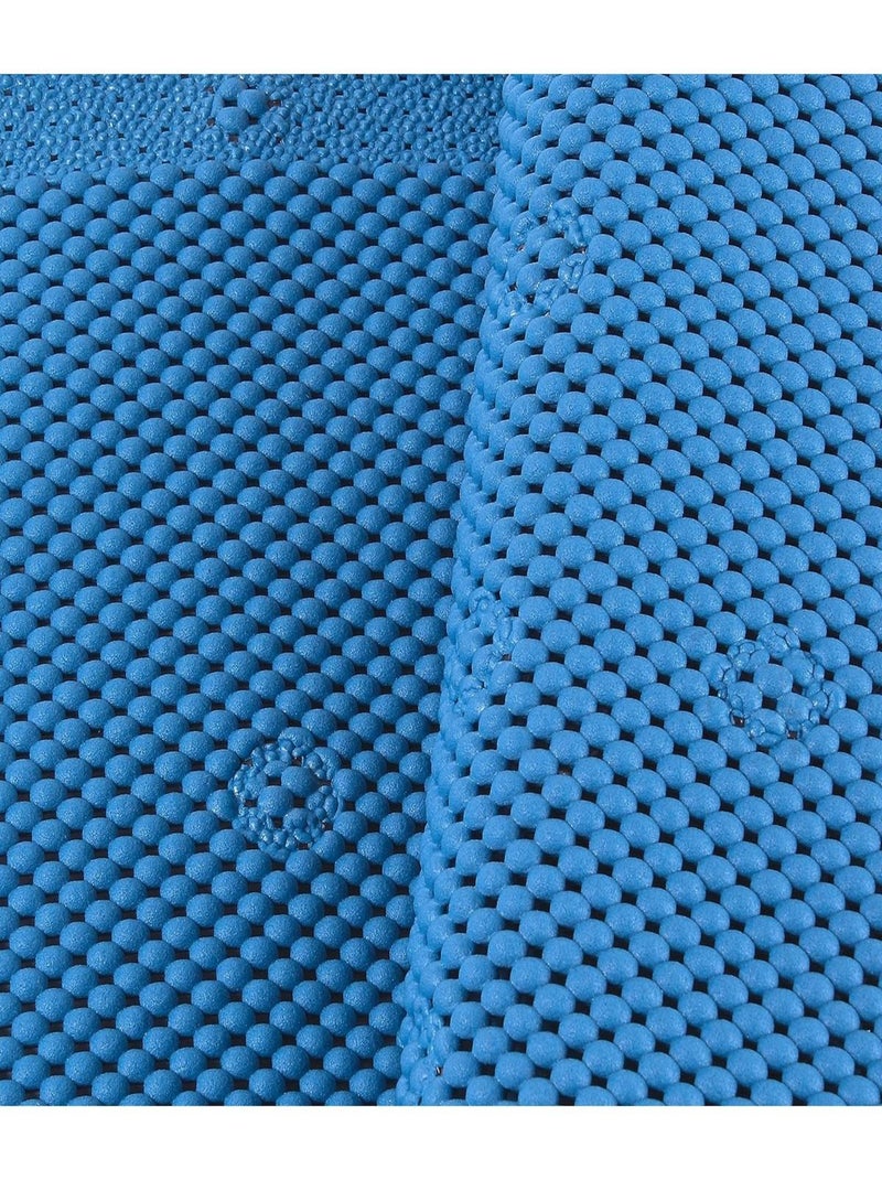 Tapis De Bain Antidérapant En Mousse Pour Baignoire Bleu - Kiabi