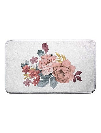 Tapis de bain antidérapant imprimé fleurs PASADENA