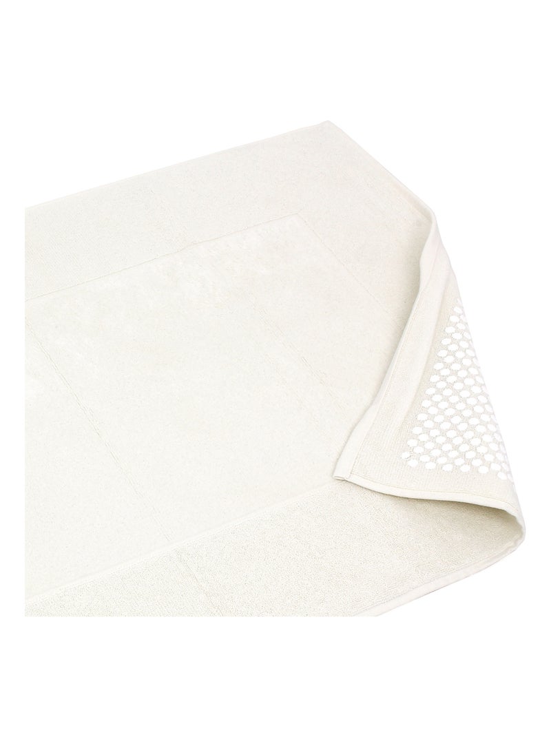 Tapis de bain antidérapant velours PRESTIGE Beige - Kiabi