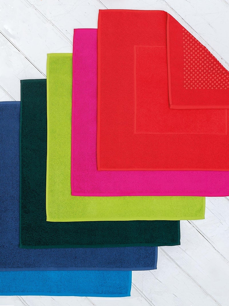 Tapis de bain antidérapant velours PRESTIGE Vert pistache - Kiabi