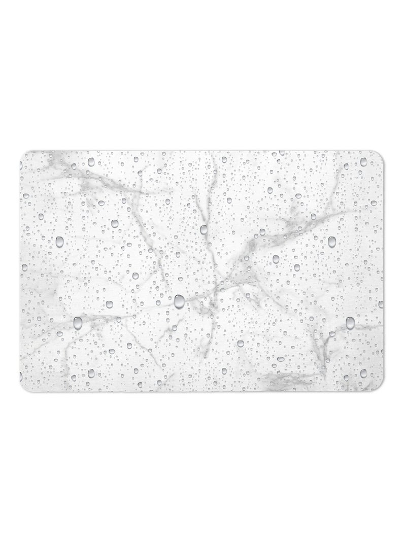 Tapis de Bain Aqua  - Effet Gouttes d'eau Gris - Kiabi