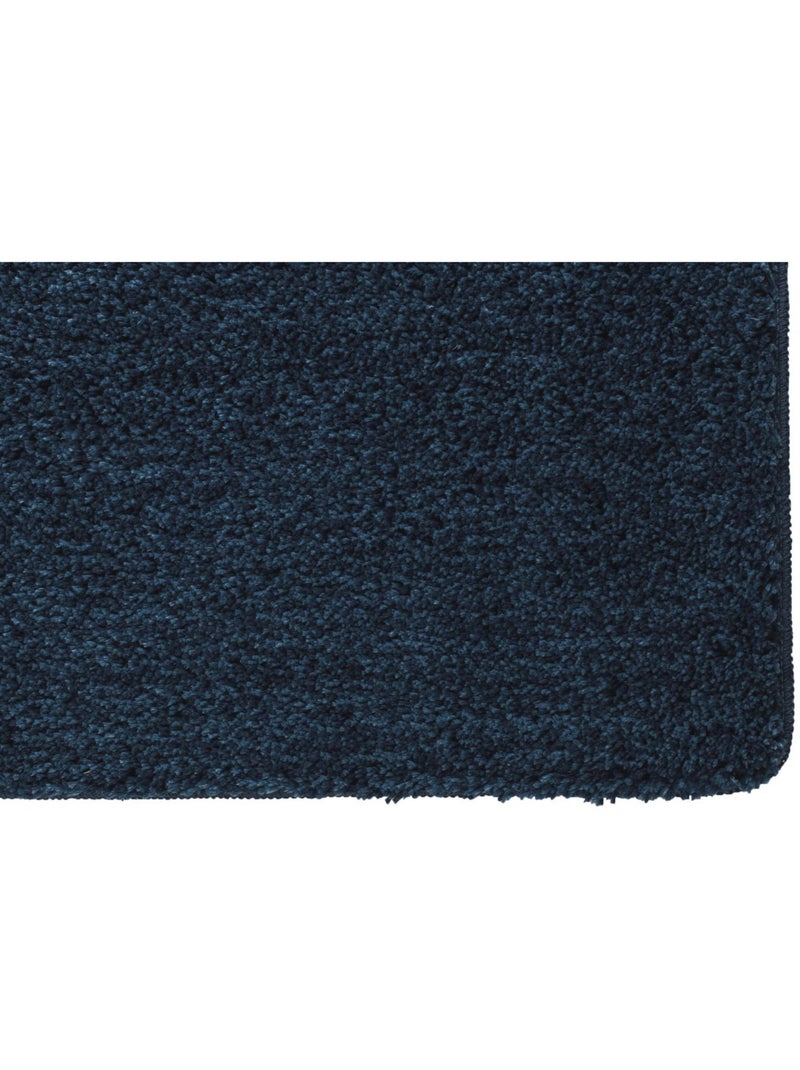 Tapis de bain Asper tufté antidérapant 50 x 80 cm 100% polyester Gris Bleu - Kiabi