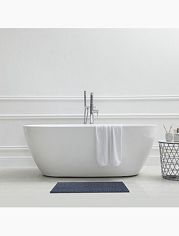 Tapis de bain bicolore bouclette polyester antidérapant 50 x 80 cm Guy Levasseur
