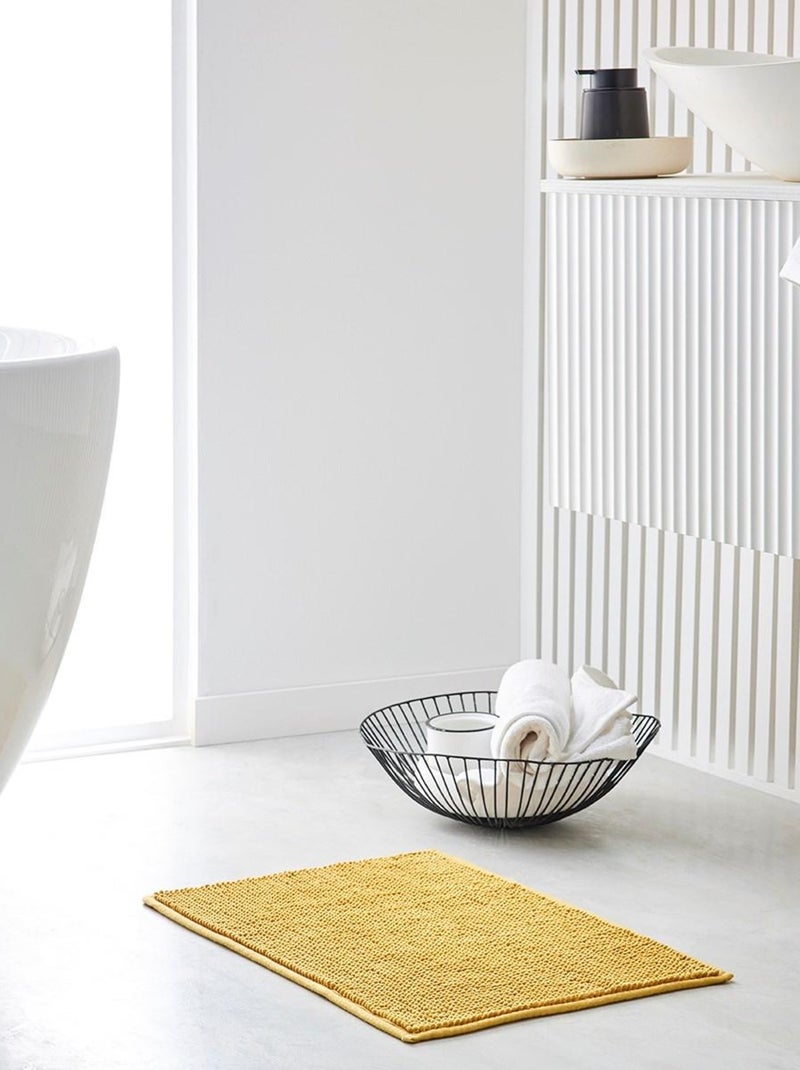 Tapis de bain Bubble uni ESSENTIAL Jaune - Kiabi