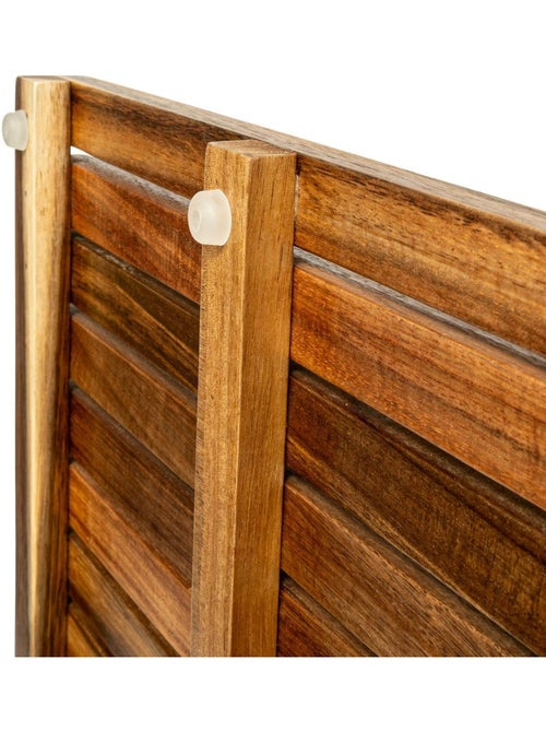 Tapis de bain caillebotis 53x36cm en acacia BLACKACIA - Kiabi