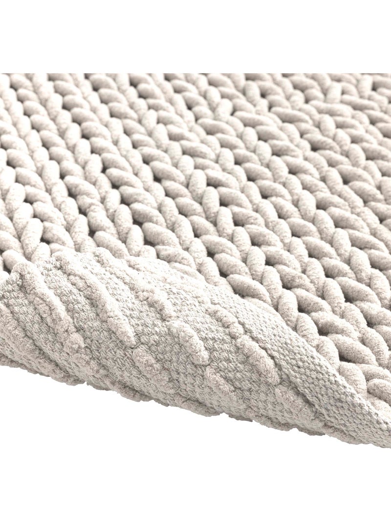 Tapis de bain chenille Arielle Beige - Kiabi