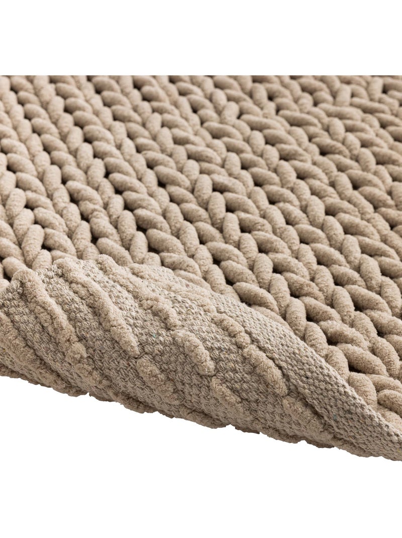 Tapis de bain chenille arielle Beige sable - Kiabi
