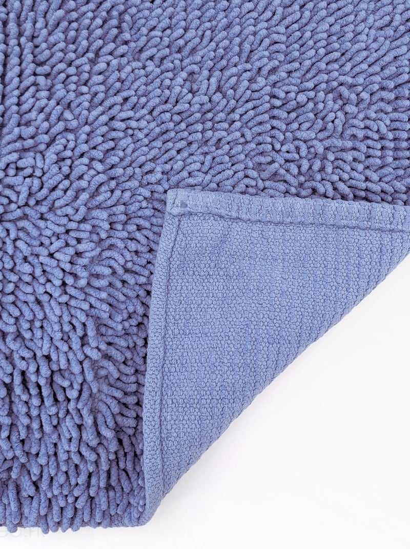 Tapis de bain CHENILLE Bleu outremer - Kiabi