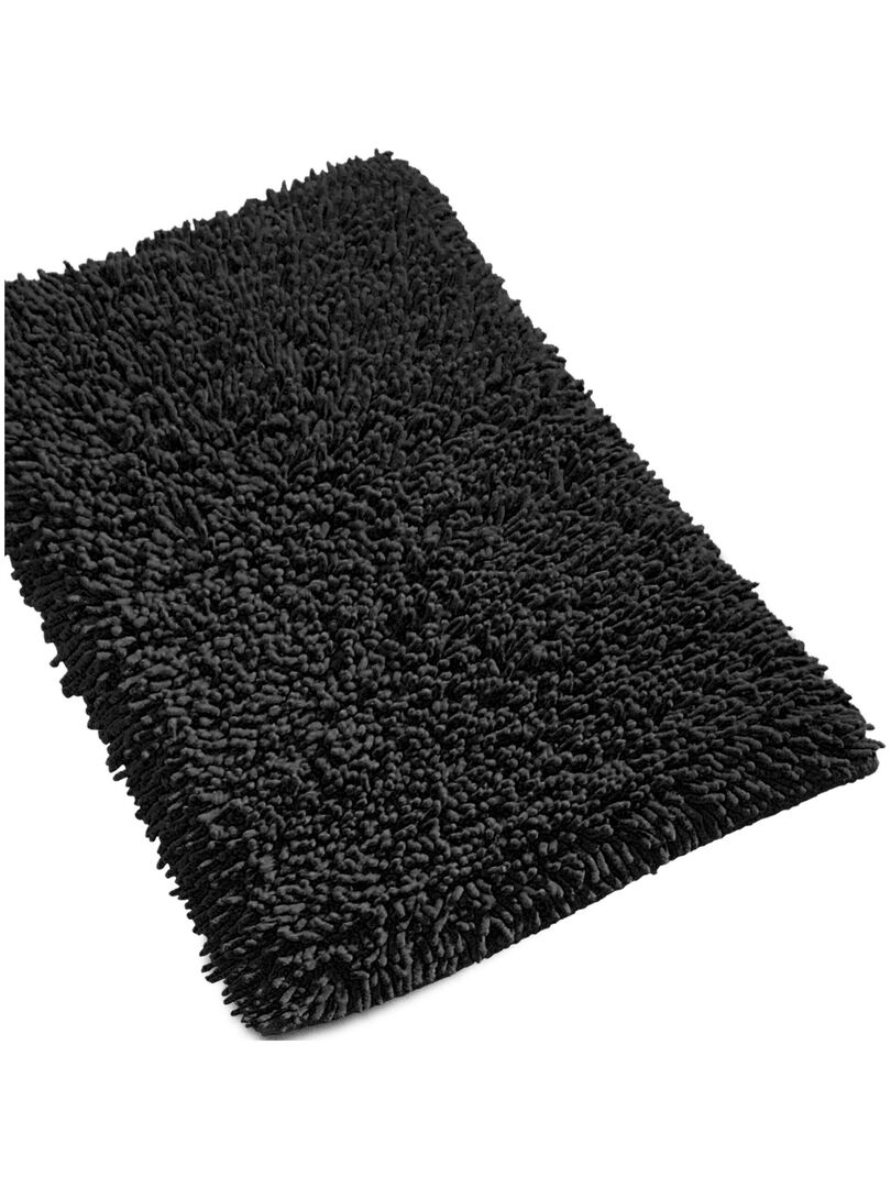 Tapis de bain CHENILLE Noir Noir - Kiabi