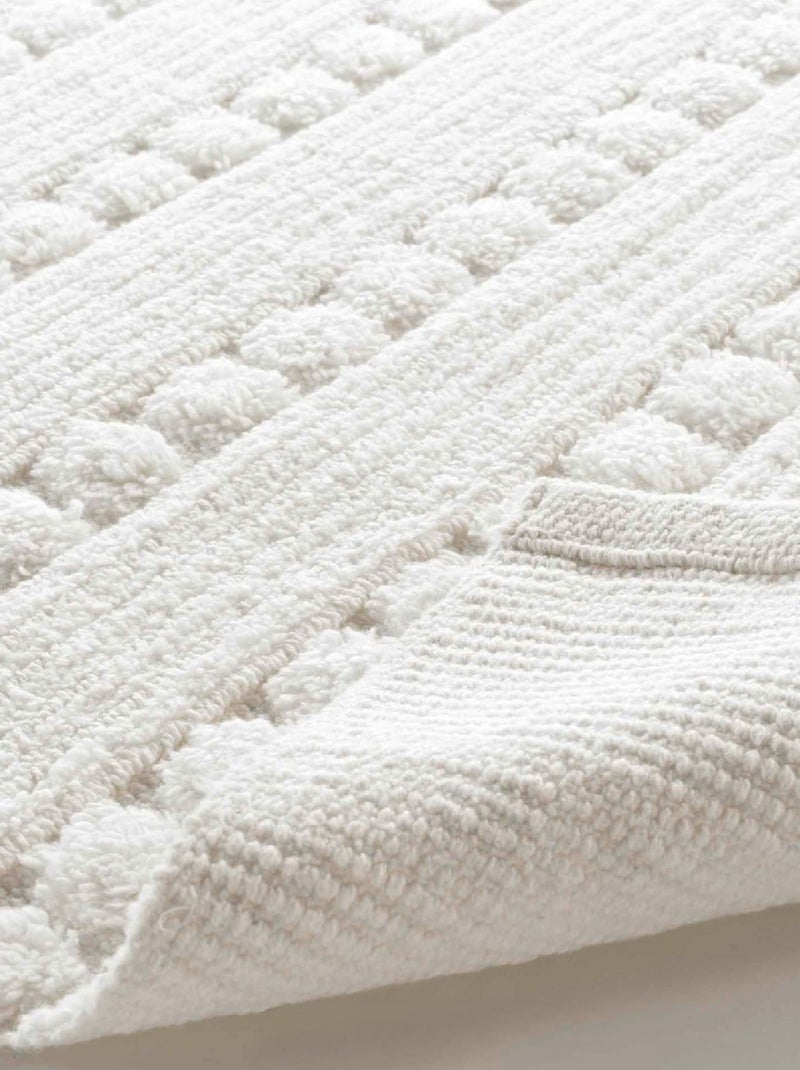Tapis de Bain Cleonis Uni avec Reliefs Blanc - Kiabi